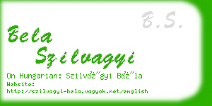 bela szilvagyi business card